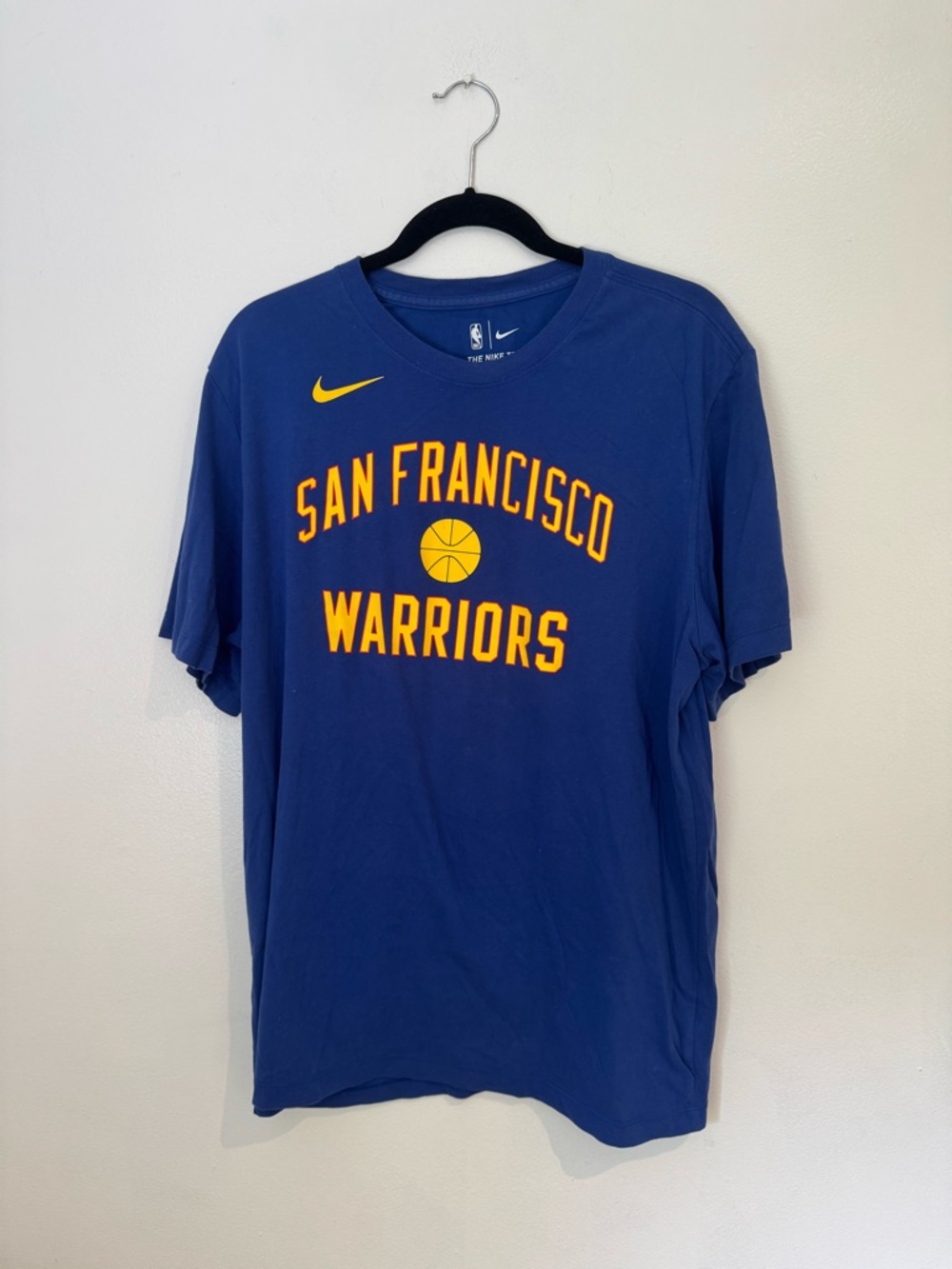 Nike Warriors Royal Blue Tee with White Print Drifit Size XL